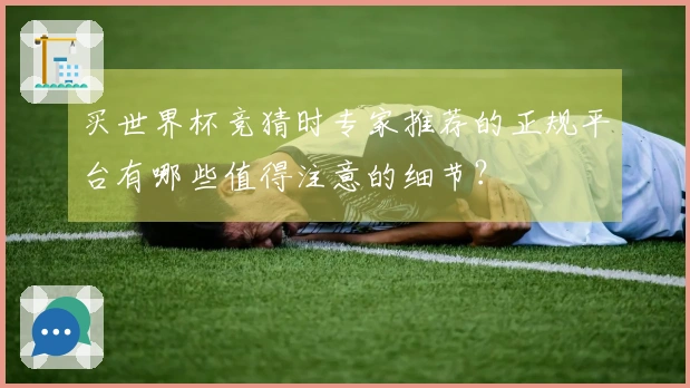 买世界杯竞猜时专家推荐的正规平台有哪些值得注意的细节？